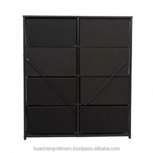 Fabric & Stainless Steel Freestanding Durable Modern Design Dresser Living Room Furniture Pine <b>Cabinet</b> - Product Image 5