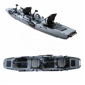 Vicking mới được thiết kế 4.36M 2 người Modular Kayak câu cá với Bàn đạp có thể tháo rời có thể gập lại Kayak với động cơ điện