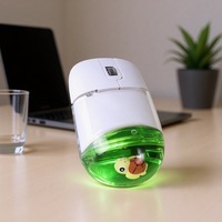 Souris ergonomique sans fil à 3 boutons pour droitier, avec capteur photoélectrique et design créatif animal flottant – Idéale pour le bureau et les cadeaux.
