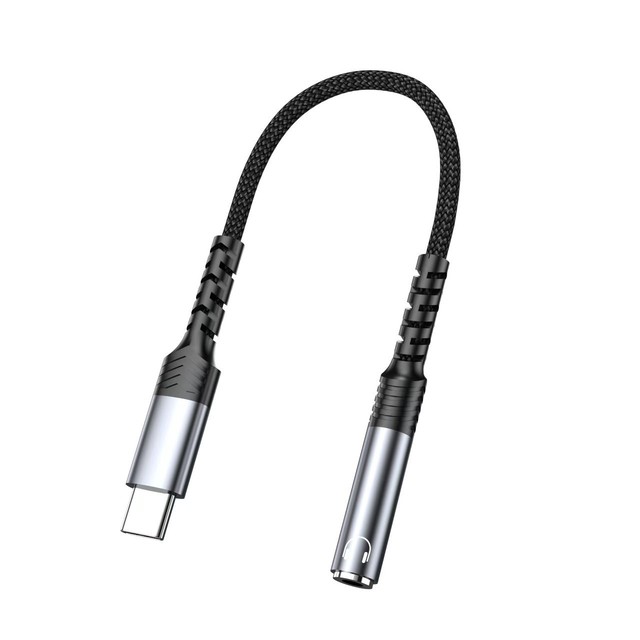 USB 2-in-1 C to 3.5mm Audio Adapter Type-C to 3.5mm Headphone Adapter Cable, Compatible with Digital Accessory Devices/charging