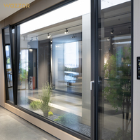 Fenêtres à battants en aluminium Wazzor, nouvelle conception personnalisable pour villa, double vitrage avec moustiquaire, design professionnel