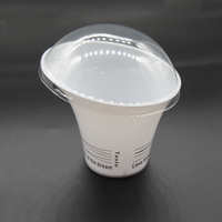 투명 식품 안전 친환경 일회용 110ml 투명 아이스크림 플라스틱 디저트 컵 (뚜껑 포함)