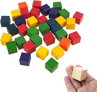 Blocs en bois vierges bloc de Cube en bois de pin carré inachevé pour enfants peinture bricolage ferme maison décoration artisanat jouets