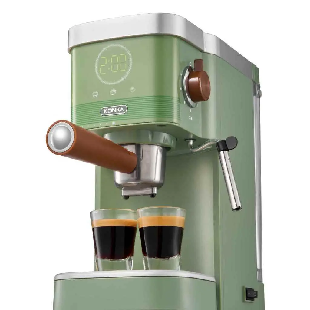 Mesin kopi hijau 20bar, pembuat Espresso profesional inox semi otomatis untuk cappuccino
