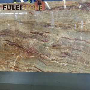 Cuarcita Nacarada Dorada Natural de Brasil en Losas y Azulejos Grandes - Decoración Moderna Pulida para Pisos y Paredes de Hoteles - Product Image 3