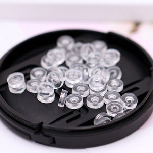 Coussinets d'oreille en silicone ronds antidérapants et doux pour la fabrication de boucles d'oreilles 000660 - Product Image 1