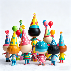 Figuras Chibi Coloridas para Fiestas, Set de Muñecas de Dibujos Animados, Juguete Coleccionable de Moda, Decoración para el Hogar, Regalo de Cumpleaños - Product Image 5