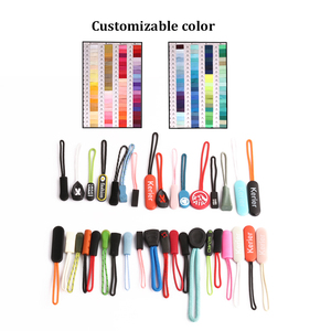 Deslizadores de cremallera de silicona de plástico al por mayor, de goma suave, elegantes, para bricolaje de prendas, con bloqueo automático, sin níquel, tamaño personalizado, patrón de mariposa - Product Image 4