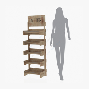 Ván ép trang điểm mỹ phẩm rửa cơ thể hiển thị giá sàn đứng MDF mỹ phẩm bằng gỗ cửa hàng sức khỏe bán lẻ gỗ xà phòng hiển thị đứng - Product Image 1