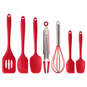 <span class=keywords><strong>Promo</strong></span> Vente Flash 6 pièces Ustensiles de cuisine en silicone Ensemble de batterie de cuisine antiadhésive Spatule Manche en bois Ensembles de batterie de cuisine - Product Image 3