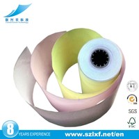 Venta caliente 75mm * 60mm caja registradora Pos/ATM papel 2 capas rollos de papel de recibo térmico sin carbón
