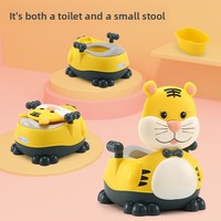 Siège de toilette pliable 2-en-1 en plastique de haute qualité pour bébé de 6 mois, blanc laiteux, avec éclairage LED, fonction repas et jouet pour enfants