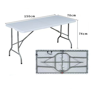 <b>Folding</b> <b>Table</b> 150x70x74 Cm Plastic Outdoor Portable Foldable Minimalist Design - Product Image 1