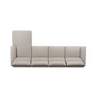 Canapé d'angle en cuir véritable moderne en forme de L, 4 places, pour salon, maison, luxe, vente en gros