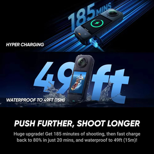 Insta360 360 Action <b>Camera</b> 2025 New Replaceable Lenses Triple Ai Superior Low Light 185 Mins Run Life 360x5 Standard Edition, 3 - Product Image 2