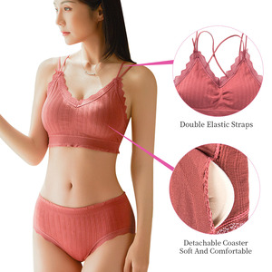 Cộng Với Kích Thước Phụ Nữ <span class=keywords><strong>Bra</strong></span> Set Đồ Lót Quần Lót Ladies Ren Liền Mạch Push Up Ultra Ngực Bralette Không Dây <span class=keywords><strong>Bra</strong></span> & Brief Bộ - Product Image 3