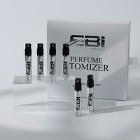 Flacons d'échantillon de parfum vides de 1ml 1.5ml 2ml 3ml Flacons en verre avec pulvérisateur noir blanc