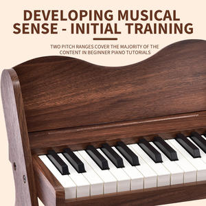 <span class=keywords><strong>Piano</strong></span> numérique 25 touches pour enfants avec clavier en bois massif - Jouet musical éducatif alimenté par piles avec étui - Instrument pour la <span class=keywords><strong>famille</strong></span> - Product Image 2