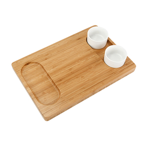 Tabla de queso de bambú única, plato de charcutería, servidor de madera gruesa-regalo de calentamiento de casa elegante - Product Image 2