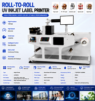 Nouvelle imprimante d'étiquettes UV automatique rouleau-à-rouleau, impression en un seul passage, haute vitesse CMYK 60m/min, pour étiquettes papier, PP, PET, autocollants synthétiques