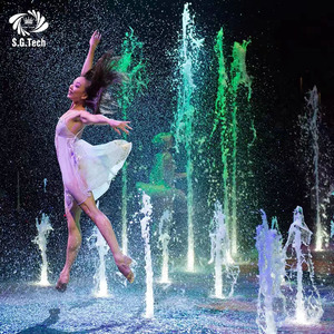 Großer magischer dekorativer beleuchteter tanzender und musikalischer Brunnen für den außenbereich, trockener und mit Wasser gekrönter Musikbrunnen - Product Image 3