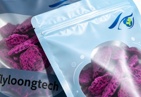 FD Rode Drakenvrucht Schijfjes Gemaakt van Puur Vers Rood Pitaya Vlees Knapperige Suikervrije Chips voor Yoghurt Cake Decoratie
