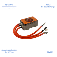 Chargeur puissant de 1,5 kW pour véhicules électriques et bateaux avec conception étanche - Compatible avec les batteries au plomb-acide et au lithium