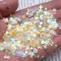500g/Lot GA25 Model Payet PVC Longgar Menarik Seri Impian Bintang Hati Bunga Berbagai Bentuk untuk Set Dekorasi Pesta