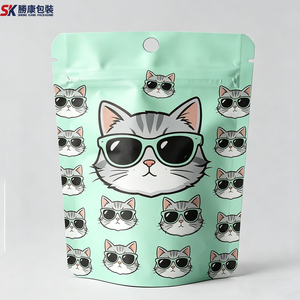 Custom Logo/Design Resealable Stand Up Mylar <b>Bags</b> Smell Proof Aluminum Foil <b>Zip</b> Lock Pouch with Hang Hole for Food Packaging - Product Image 1