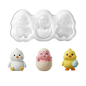Molde de Silicona de Pollito de Pascua, Molde 3D para Jabón de Resina, para Decoración Festiva, Flexible, para Cera Epoxi, Yeso, Manualidades, Herramienta Duradera - Product Image 1