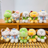 Ensemble de peluches d'animaux de dessin animé variés, mignonnes et moelleuses : canard, chien, chat, mouton, dinosaure, jouets en peluche doux, personnages kawaii