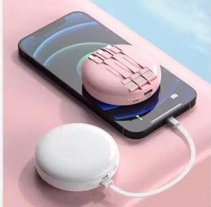 Banco de Energía Portátil Mini para Exteriores de 10000mAh con Espejo de Maquillaje Integrado y <span class=keywords><strong>3</strong></span> Cables Desmontables para Carga Rápida, Envío Rápido - Product Image 6