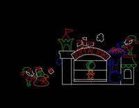 Proyecto de Decoración Navideña Personalizada con Luces LED 2D Gigantes Animadas para Exteriores, con Motivos de Fábrica de Juguetes, para Centros Comerciales y Plazas