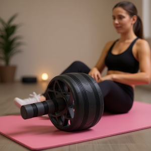 Roue noire à roulement unique pour rouleaux abdominaux pour les entraînements abdominaux - Product Image 2