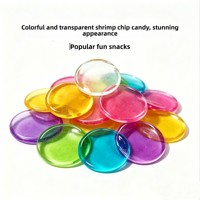 Bonbons ronds transparents colorés, saveur de fruits arc-en-ciel, gaufrettes croustillantes, bonbons pour les enfants, collation pour les fêtes