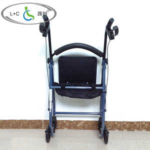 Lutron <b>Rollator</b> <b>Walker</b> 6 Inch Wheels Foldable Sturdy Walking Aid For Elderly Grocery Shopping - Product Image 4