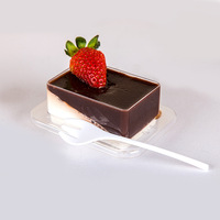 Groothandel PS Plastic Transparante Wegwerp Dessert Mousse Cake Fruit Koffie Soep Lepels Ronde Vorm Bekerverpakkingen