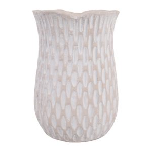 Vaso Rotondo Decorativo in Terracotta con Texture, Accento in Ceramica per Soggiorno e Arredamento Casa - Product Image 1
