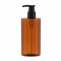 Bouteille en plastique PET écologique de 300 ml et 500 ml, couleur ambre, pour lotion corporelle, shampoing, soin de la peau, sérum, crème pour le visage, crème pour les yeux, utilisation pour les perruques