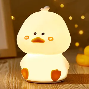 Birthday gift cartoon animal cute touch USB children's baby children's LED silicone night light