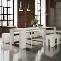 Ensembles de table à manger en bois moderne Table télescopique pour salon Table à manger télescopique salle à manger utilisation hôtelière