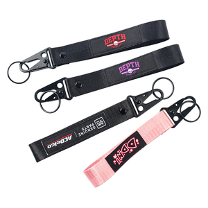 Manufacturer Design Motorcycle Brand Name Patch Embroidered Keychain Promotion <strong>Custom</strong> Quality Logo Woven Lanyard <strong>Strap</strong> - Product Image 5