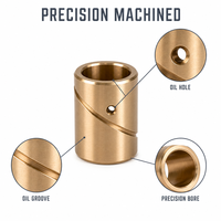Bague de support d'arbre usinée avec précision, à rainure pour l'huile, sur mesure