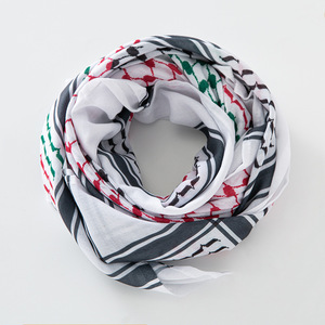 Nuovo Arafat cotone turbante arabo sciarpa quadrata stampata in stile palestinese - Product Image 6