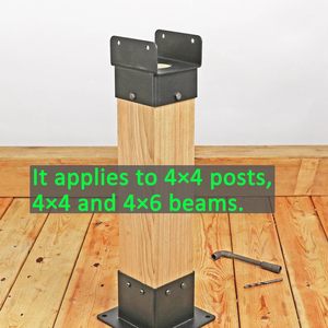 Khung thép không gỉ để hỗ trợ dầm gỗ sân thượng, sàn lan can lan can bài cơ sở - Product Image 4