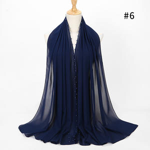 Spille sotto soie medine turchia da veli a strato quadrato malese stampato chiffon georgette ricamo partito maxi foulard - Product Image 6