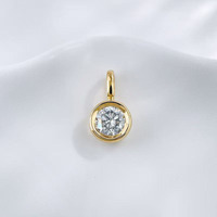 Collane con Pendenti Classici Minimalisti in Oro 18K con Diamanti Coltivati in Laboratorio, Catene di Moda per Donne