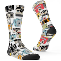 Nouveauté Chaussettes imprimées en 3D avec logo personnalisé Chaussettes de sport d'extérieur Chaussettes unisexes en coton