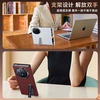 Casing Kulit Asli Mewah Smart View & Flip Stand untuk Honor Magic V6 / Magic V5 5G dengan Jendela Smart Sleep dan Pelindung Buku
