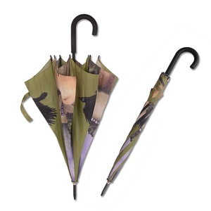 Durable Heavy Duty Custom Logo Printed Windproof UV Sublimation Pattern Manual Metal Straight <b>Umbrella</b> for Adults OEM ODM - Product Image 4